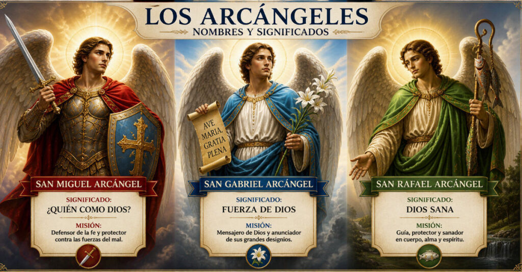 Curiosidades sobre los arcángeles con representación de San Miguel San Gabriel y San Rafael