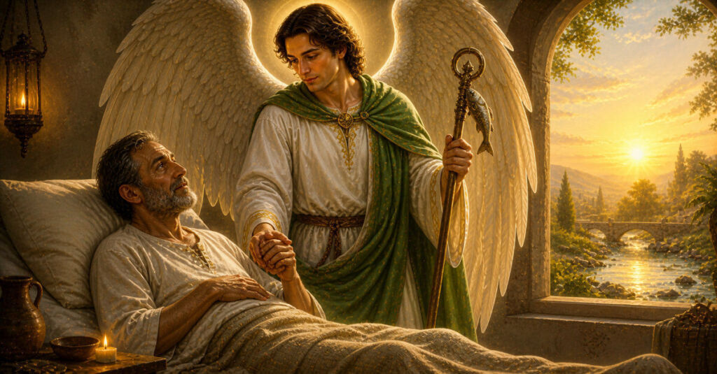 Oración a San Rafael Arcángel para sanación física y espiritual con luz divina