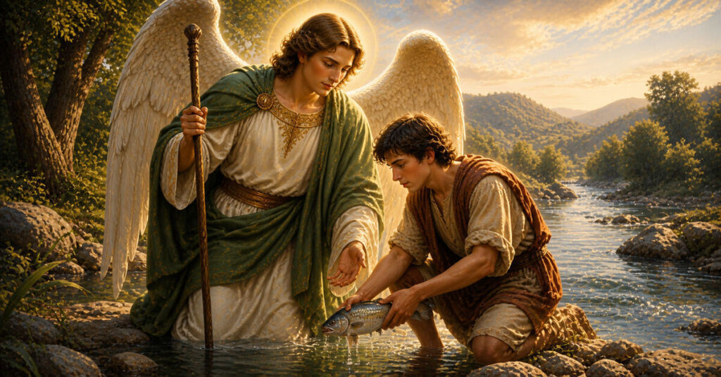 San Rafael Arcángel medicina de Dios guiando y protegiendo con luz celestial