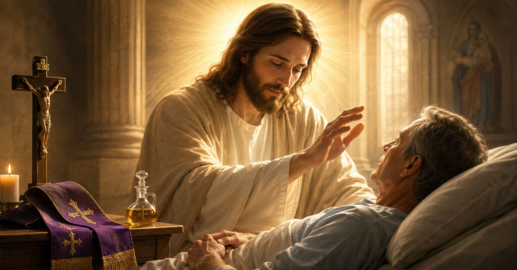 Sacramentos de curación con Confesión y Unción de los Enfermos como signos de misericordia y fortaleza
